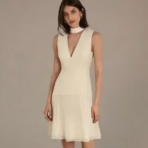 Fame and Partners lima v neck open back short dress nwt